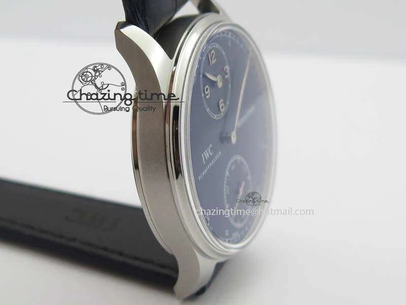 Portuguese IW5444 SS Blue Dial On Blue Leather Strap A6498