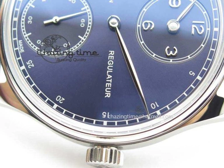 Portuguese IW5444 SS Blue Dial On Blue Leather Strap A6498