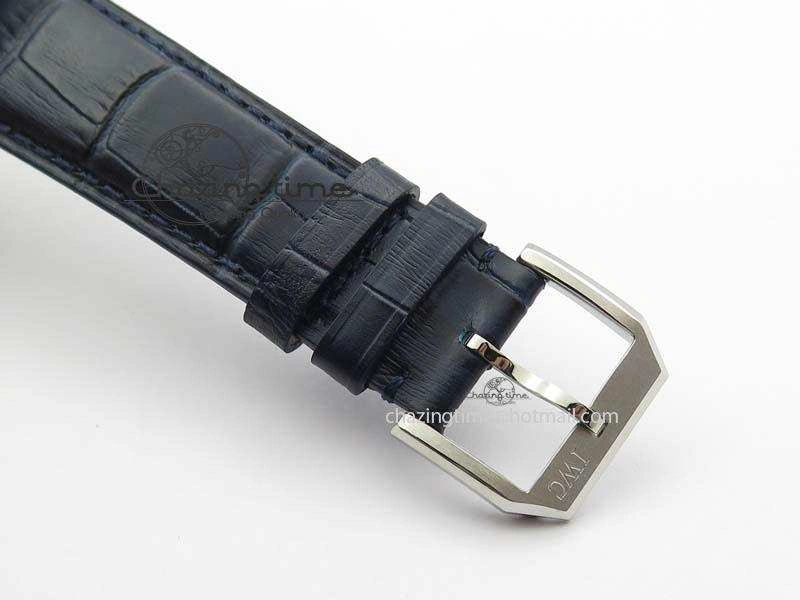 Portuguese IW5444 SS Blue Dial On Blue Leather Strap A6498