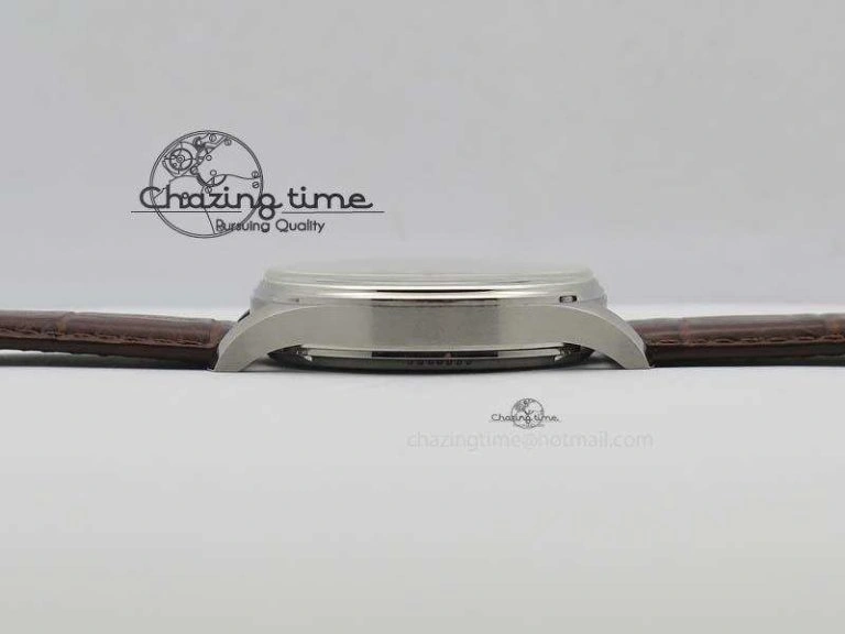 Portuguese IW5444 SS White Dial RG Numbers On Brown Leather Strap A6498
