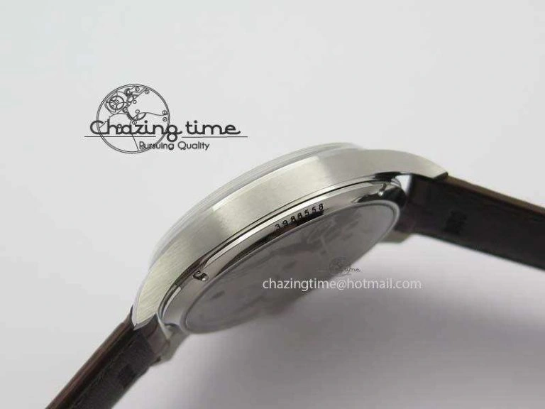 Portuguese IW5444 SS White Dial RG Numbers On Brown Leather Strap A6498