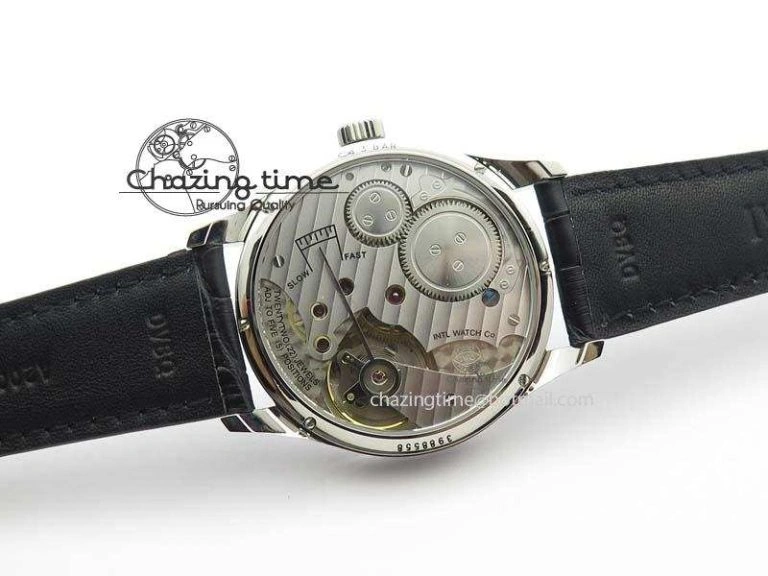 Portuguese IW544404 SS Gray Dial On Black Leather Strap A6498