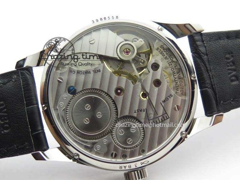 Portuguese IW544404 SS Gray Dial On Black Leather Strap A6498