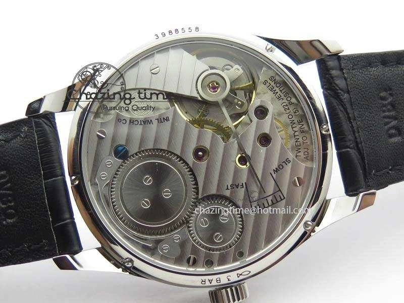 Portuguese IW544404 SS Gray Dial On Black Leather Strap A6498