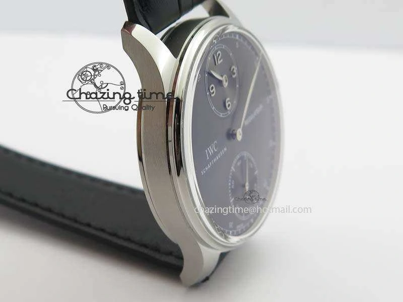 Portuguese IW544404 SS Gray Dial On Black Leather Strap A6498