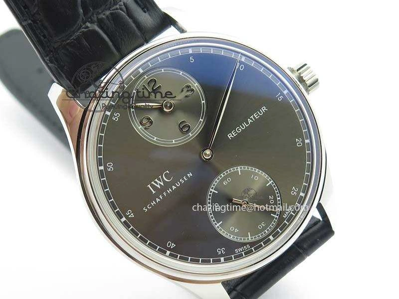 Portuguese IW544404 SS Gray Dial On Black Leather Strap A6498