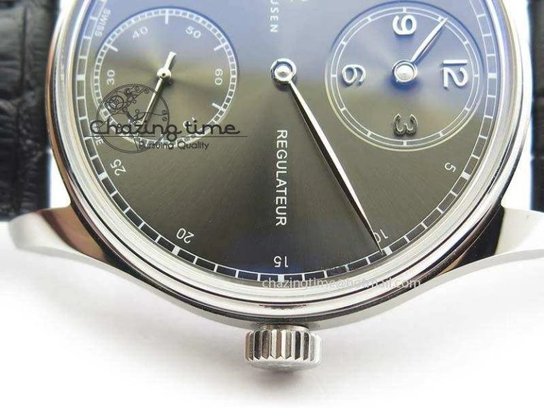 Portuguese IW544404 SS Gray Dial On Black Leather Strap A6498