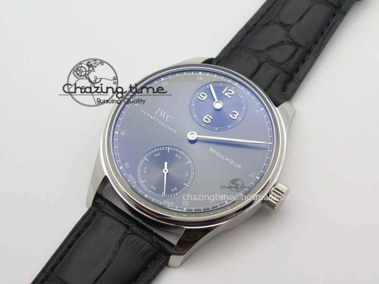 Portuguese IW544404 SS Gray Dial On Black Leather Strap A6498