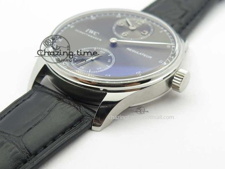 Portuguese IW544404 SS Gray Dial On Black Leather Strap A6498
