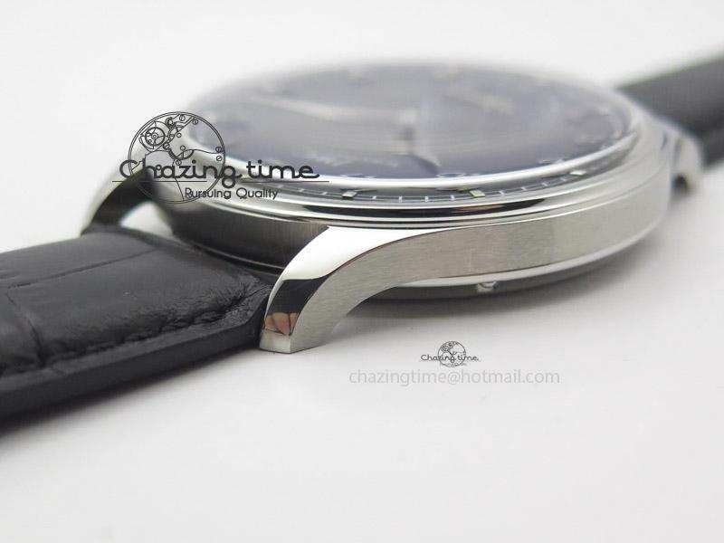 Portuguese IW545407 Black Dial ZF 1:1 Best Edition On Dark Blue Leather Strap
