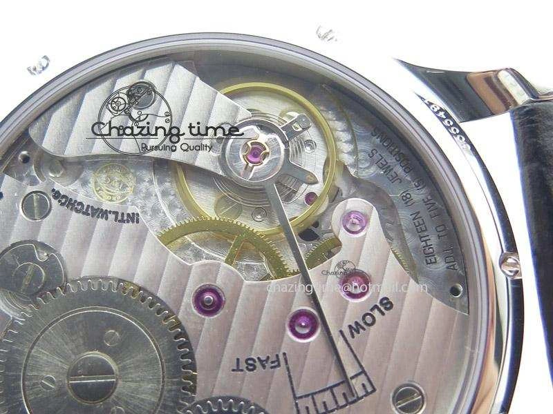 Portuguese IW545408 White Dial ZF 1:1 Best Edition On Dark Blue Leather Strap