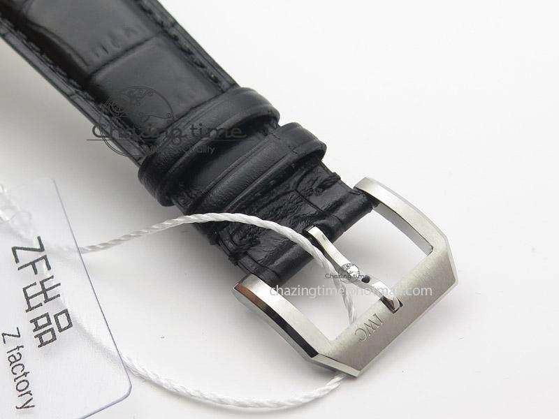Portuguese IW545408 White Dial ZF 1:1 Best Edition On Dark Blue Leather Strap