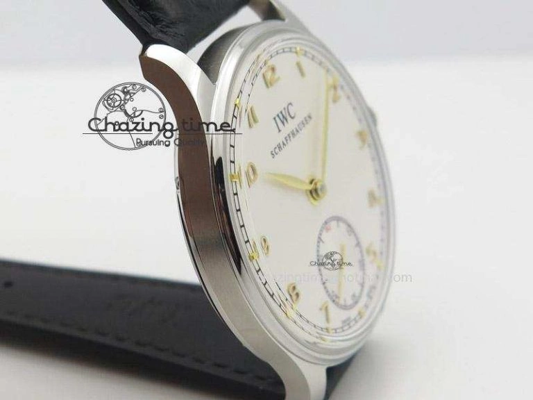 Portuguese IW545408 White Dial ZF 1:1 Best Edition On Dark Blue Leather Strap