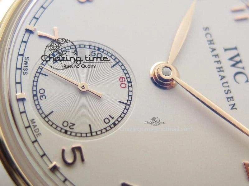 Portuguese IW545409 RG ZF 1:1 Best Edition White Dial On Brown Leather Strap A6498