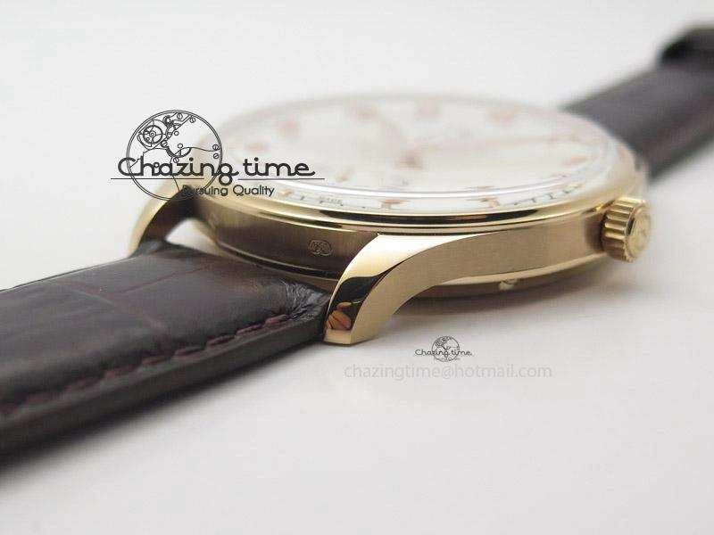 Portuguese IW545409 RG ZF 1:1 Best Edition White Dial On Brown Leather Strap A6498