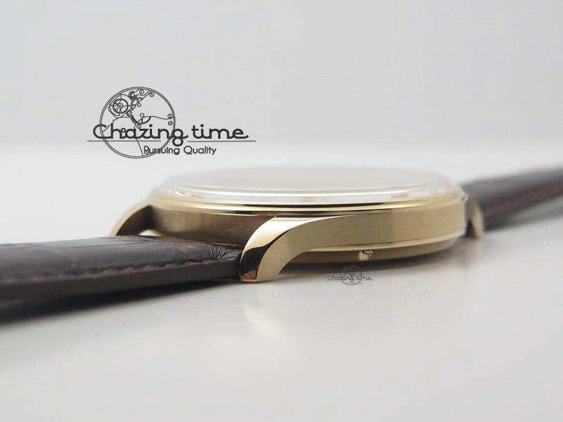 Portuguese IW545409 RG ZF 1:1 Best Edition White Dial On Brown Leather Strap A6498