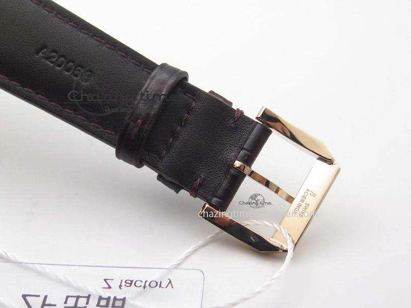 Portuguese IW545409 RG ZF 1:1 Best Edition White Dial On Brown Leather Strap A6498