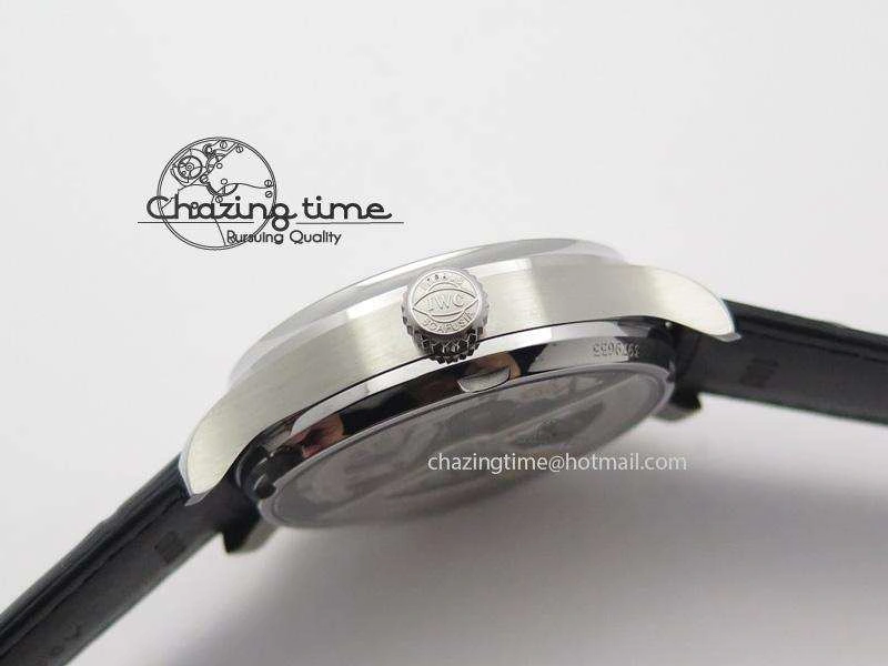 Portuguese Real PR IW500106 ZF 1:1 Best Edition Grey Dial On Black Leather Strap A52010 V3