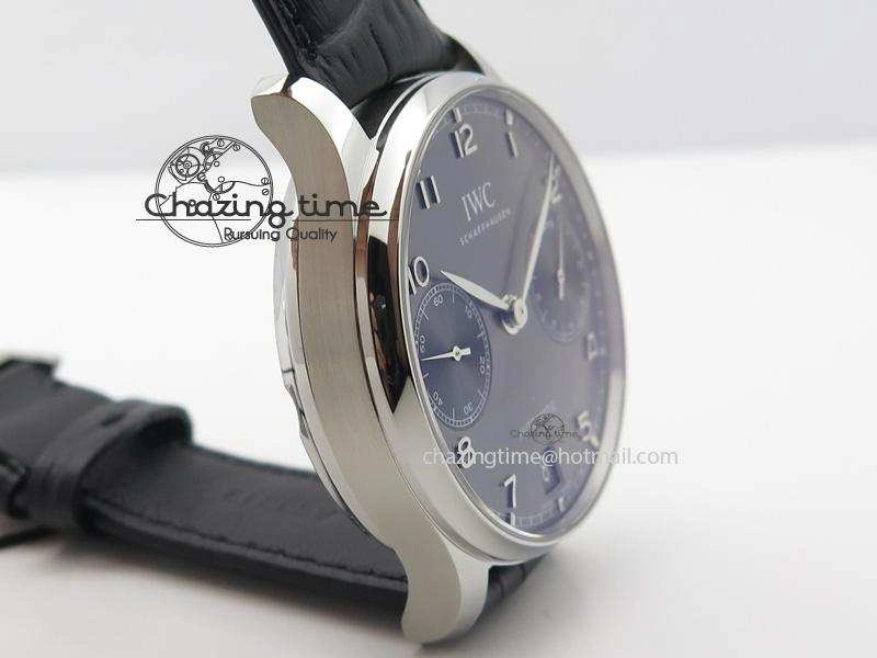 Portuguese Real PR IW500106 ZF 1:1 Best Edition Grey Dial On Black Leather Strap A52010 V3