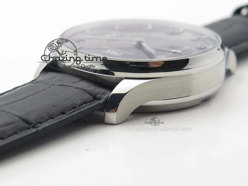 Portuguese Real PR IW500106 ZF 1:1 Best Edition Grey Dial On Black Leather Strap A52010 V3