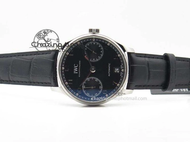 Portuguese Real PR IW500109 ZF 1:1 Best Edition Black Dial On Black Leather Strap A52010 V3