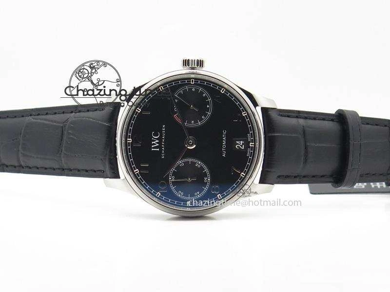 Portuguese Real PR IW500109 ZF 1:1 Best Edition Black Dial On Black Leather Strap A52010 V3