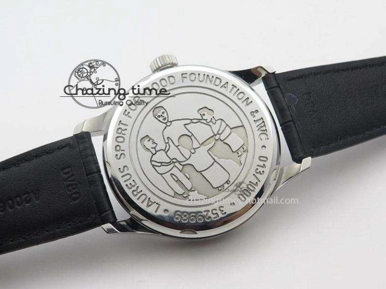 Portuguese Real PR IW500112 ZF 1:1 Laureus Edition On Black Leather Strap A52010