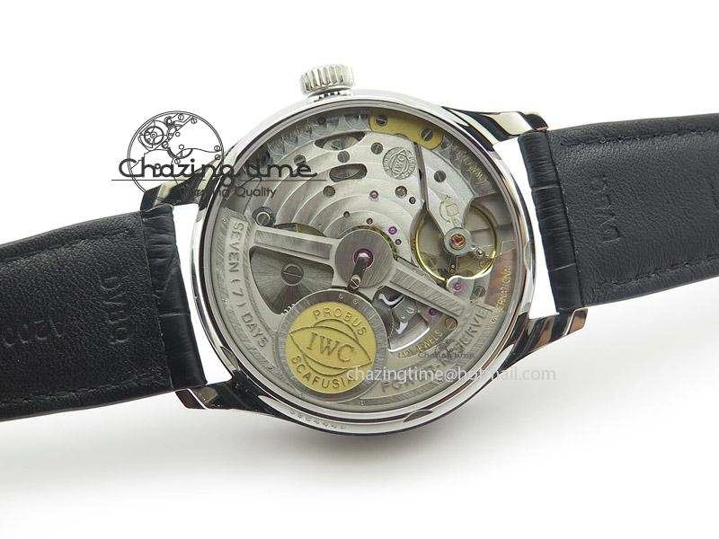 Portuguese Real PR IW500126 ZF 1:1 Best Edition Grey Red Dial On Black Leather Strap A52010 V2