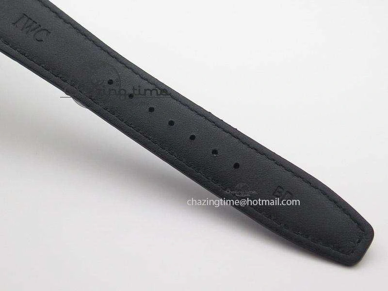 Portuguese Real PR IW500126 ZF 1:1 Best Edition Grey Red Dial On Black Leather Strap A52010 V2