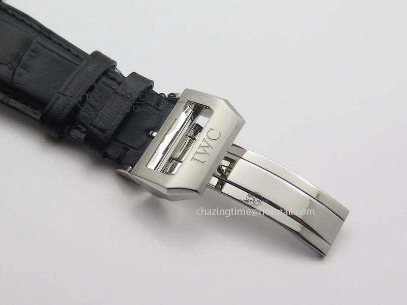 Portuguese Real PR IW500126 ZF 1:1 Best Edition Grey Red Dial On Black Leather Strap A52010 V2