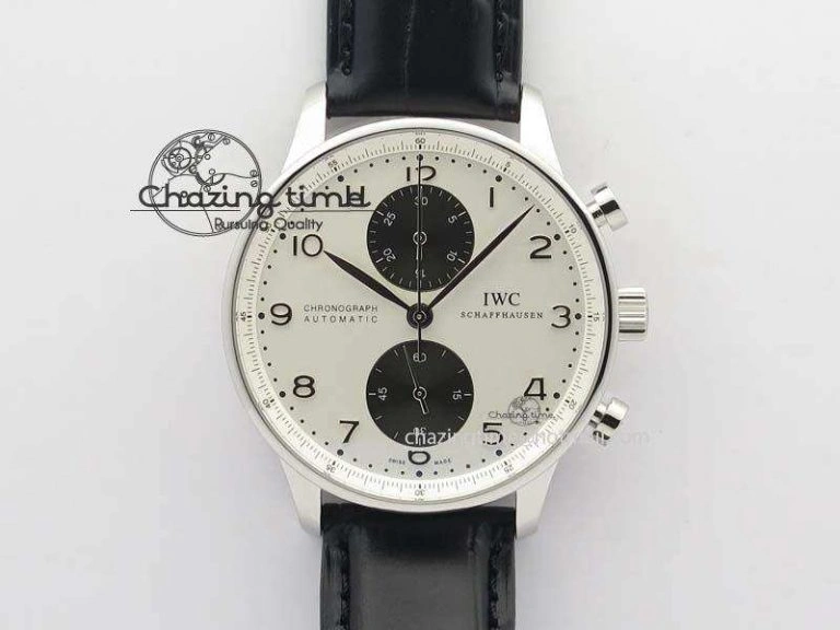 Portuguese Real PR IW500127 RG ZF 1:1 Best Edition Grey Red Dial On Brown Leather Strap A52010 V2