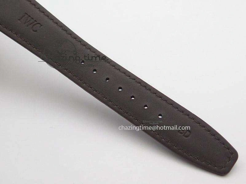 Portuguese Real PR IW500127 RG ZF 1:1 Best Edition Grey Red Dial On Brown Leather Strap A52010 V2