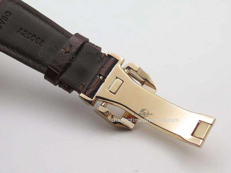 Portuguese Real PR IW500127 RG ZF 1:1 Best Edition Grey Red Dial On Brown Leather Strap A52010 V2