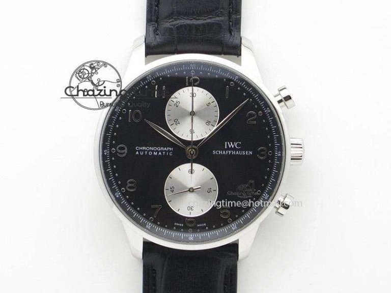 Portuguese Real PR IW500127 RG ZF 1:1 Best Edition Grey Red Dial On Brown Leather Strap A52010 V2