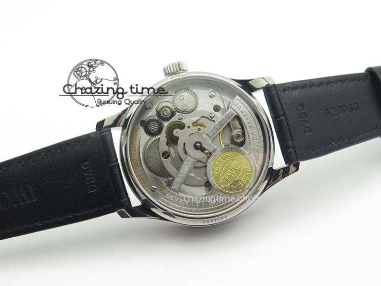 Portuguese Real PR IW500703 ZF 1:1 Best Edition On Black Leather Strap A52010