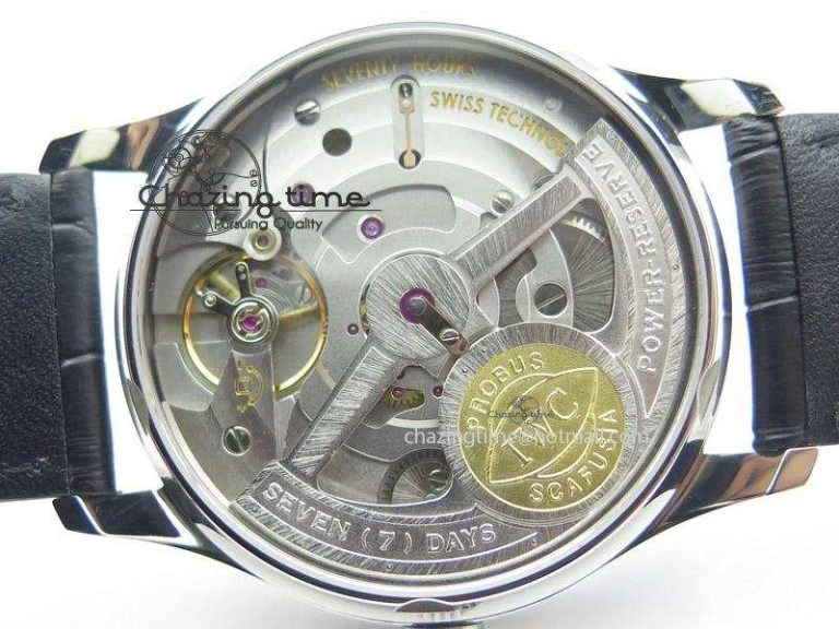 Portuguese Real PR IW500703 ZF 1:1 Best Edition On Black Leather Strap A52010