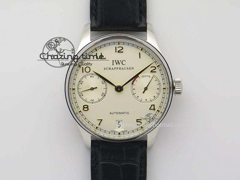 Portuguese Real PR IW500704 ZF 1:1 Best Edition On Black Leather Strap A52010 V2