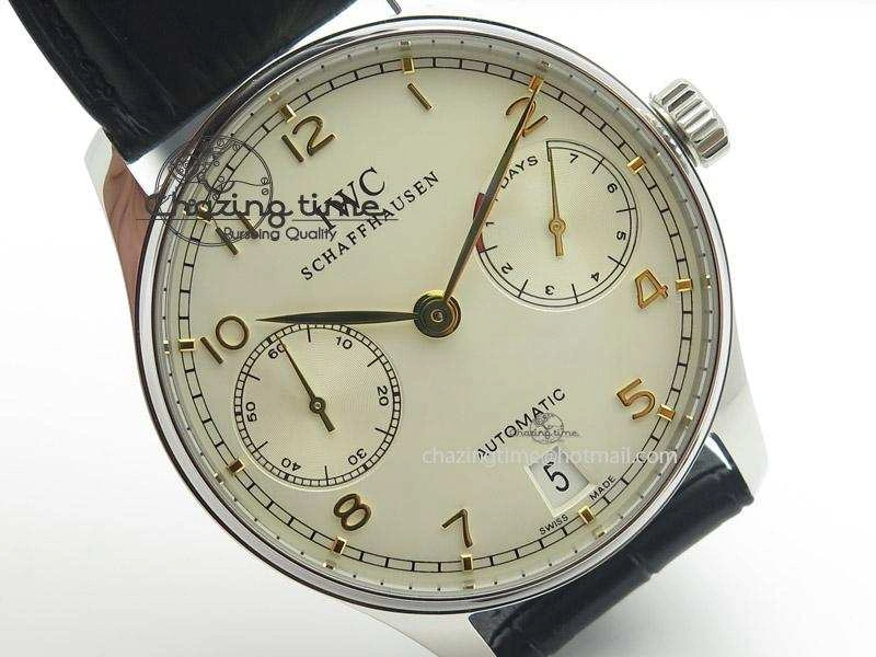 Portuguese Real PR IW500704 ZF 1:1 Best Edition On Black Leather Strap A52010 V2