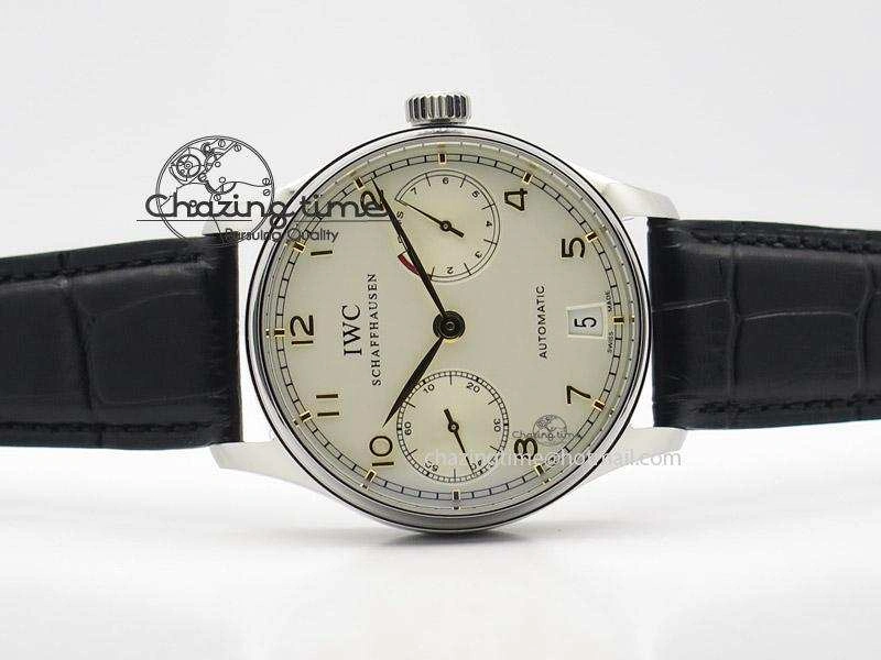 Portuguese Real PR IW500704 ZF 1:1 Best Edition On Black Leather Strap A52010 V2