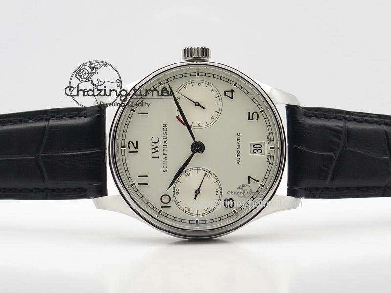 Portuguese Real PR IW500704 ZF 1:1 Best Edition On Black Leather Strap A52010
