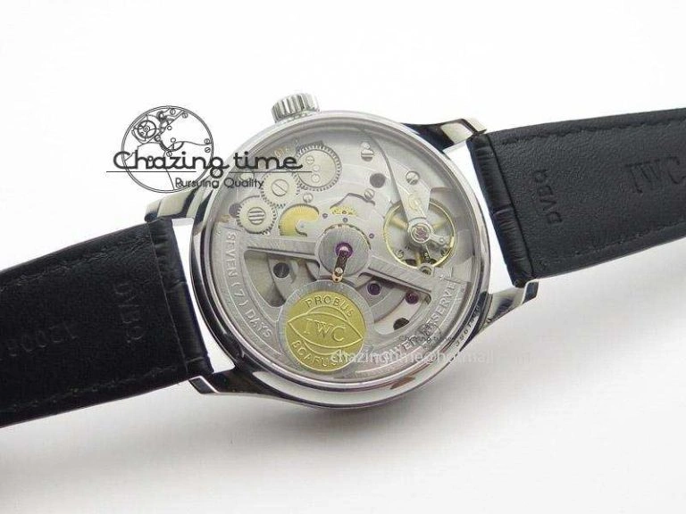 Portuguese Real PR IW500704 ZF 1:1 Best Edition On Black Leather Strap A52010