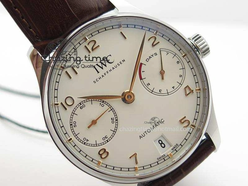 Portuguese Real PR IW500704 ZF 1:1 Best Edition On Brown Leather Strap A52010 V3