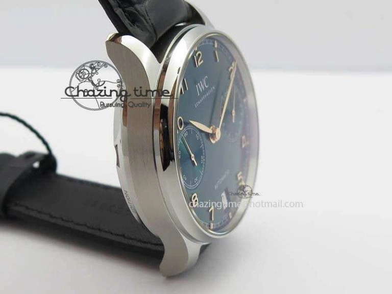 Portuguese Real PR IW500708 ZF 1:1 Best Edition Green Dial On Black Leather Strap A52010 V4