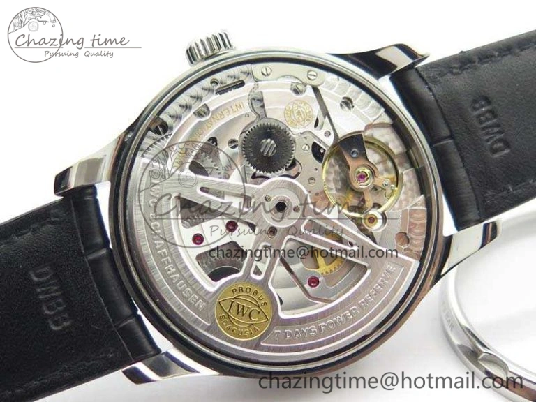 Portuguese Real PR IW500710 ZF 1:1 Best Edition Blue Dial On Black Leather Strap A52010 V4
