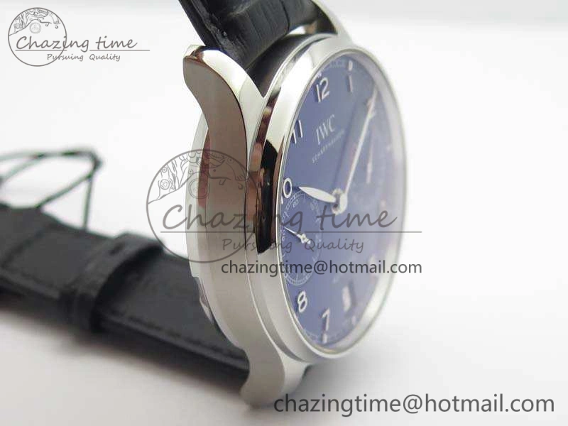 Portuguese Real PR IW500710 ZF 1:1 Best Edition Blue Dial On Black Leather Strap A52010 V4