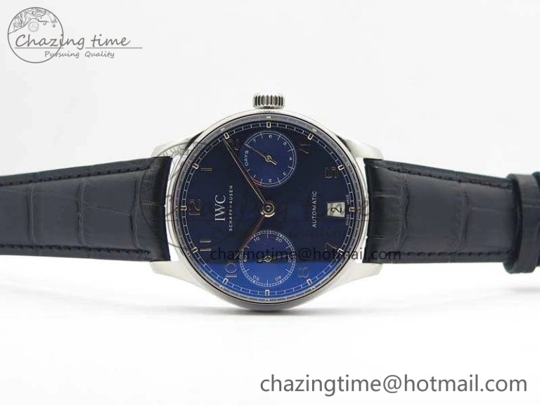 Portuguese Real PR IW500710 ZF 1:1 Best Edition Blue Dial On Black Leather Strap A52010 V4