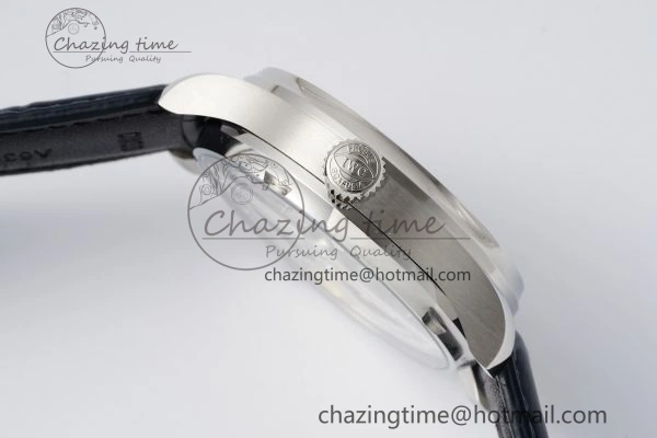 Portuguese Real PR IW500715 SS AZF 1:1 Best Edition White Blue Dial on Blue Leather Strap A52010