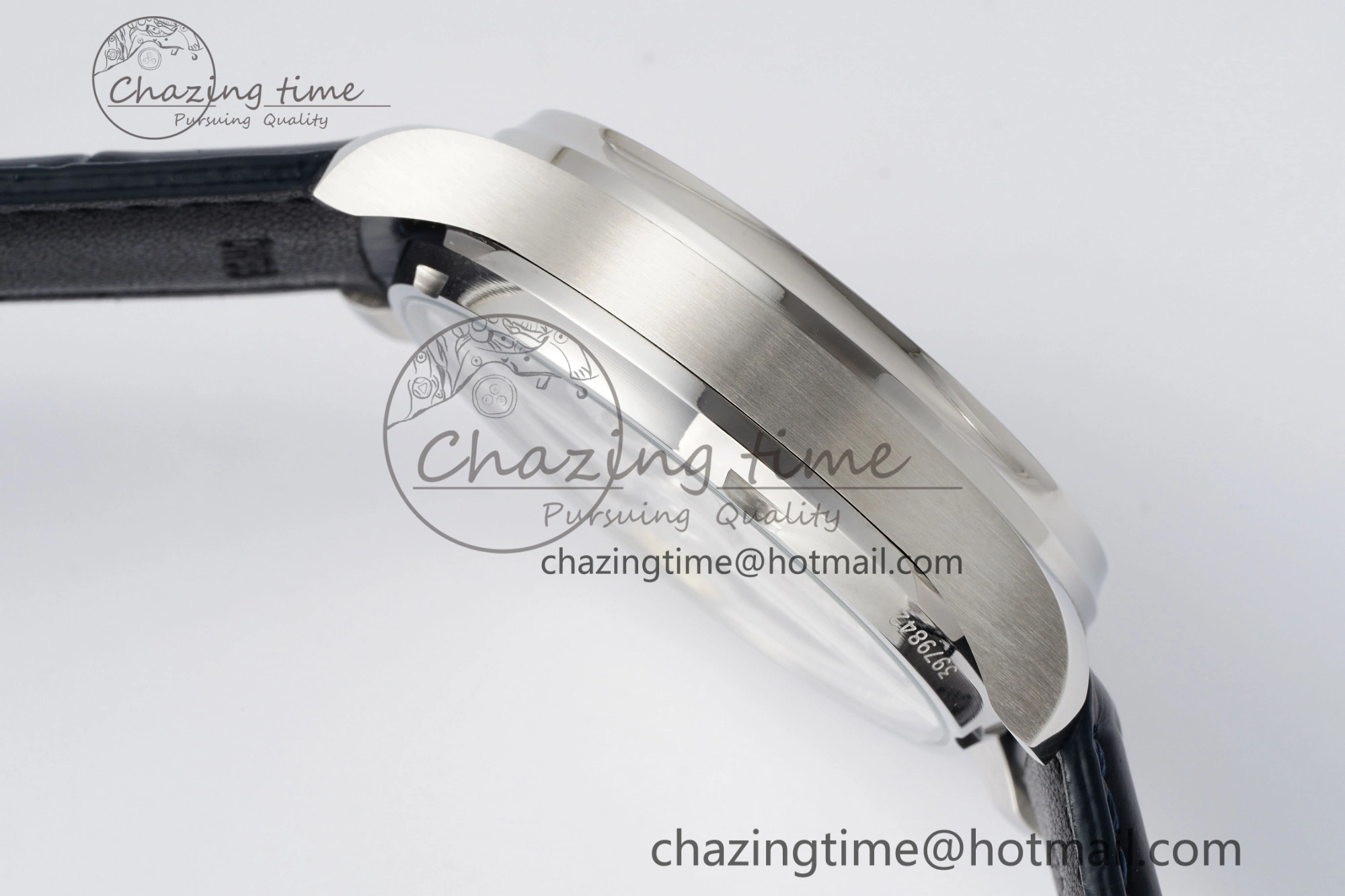 Portuguese Real PR IW500715 SS AZF 1:1 Best Edition White Blue Dial on Blue Leather Strap A52010