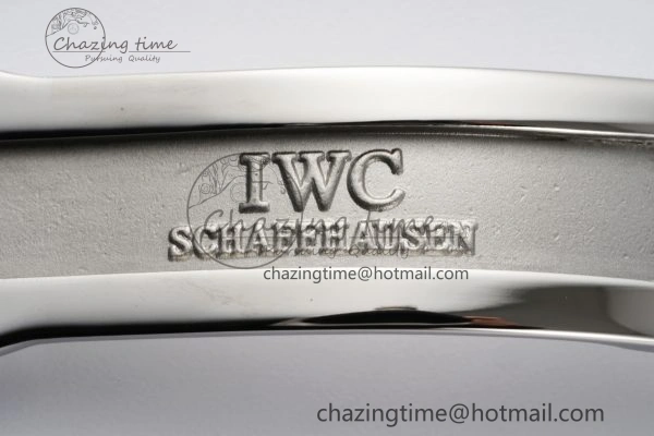 Portuguese Real PR IW500715 SS AZF 1:1 Best Edition White Blue Dial on Blue Leather Strap A52010