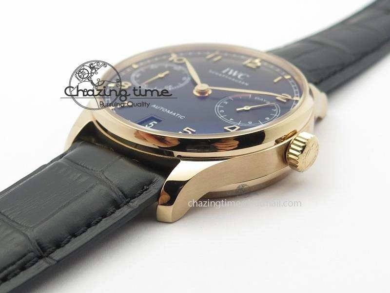 Portuguese Real PR RG IW5007 ZF 1:1 Best Edition Black Dial On Black Leather Strap A52010 V3